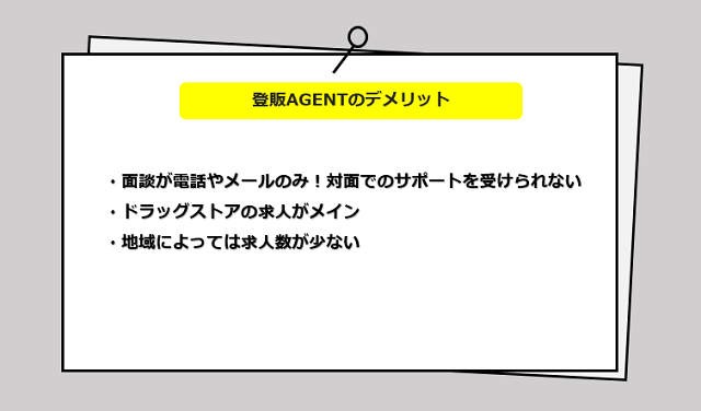 登販AGENT（エージェント）の口コミ・サービスからわかる3つのデメリット