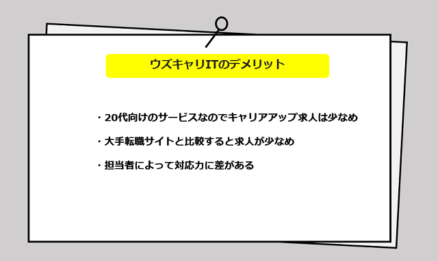 ウズキャリITの口コミ・サービスからわかる3つのデメリット