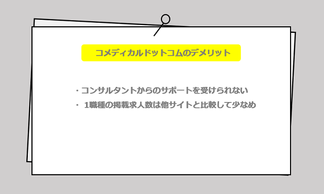 コメディカルドットコムの口コミ・サービスからわかる2つのデメリット