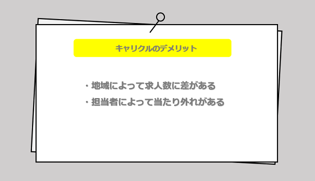 キャリクルの口コミ・サービスからわかるデメリット