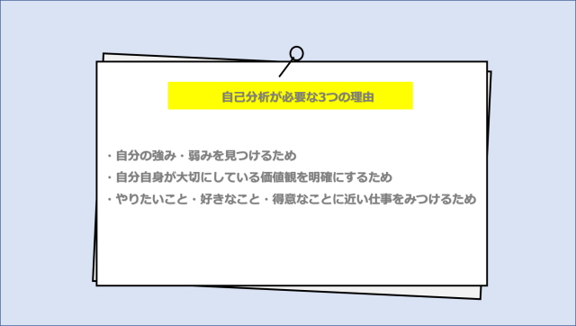 自己分析が必要な3つの理由