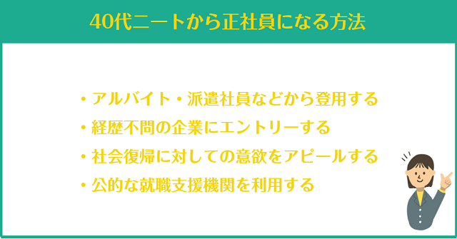 40代ニートから正社員への就職を成功させる秘訣