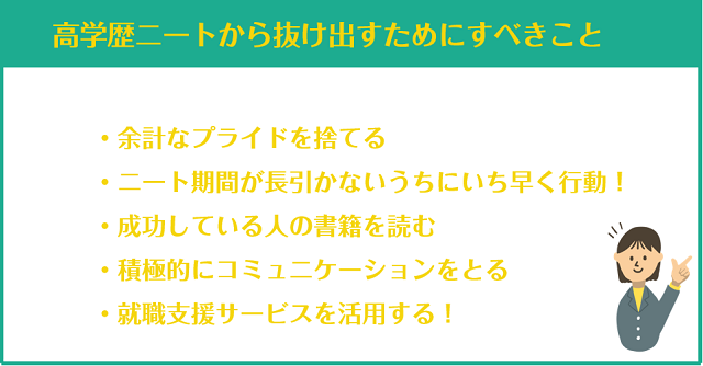 高学歴ニートから抜け出すためにすべきこと