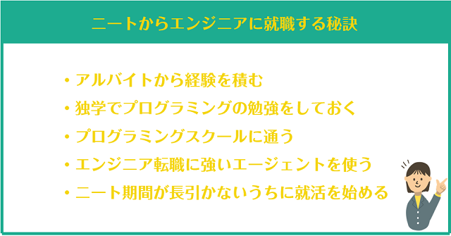 ニートからエンジニアに就職する秘訣